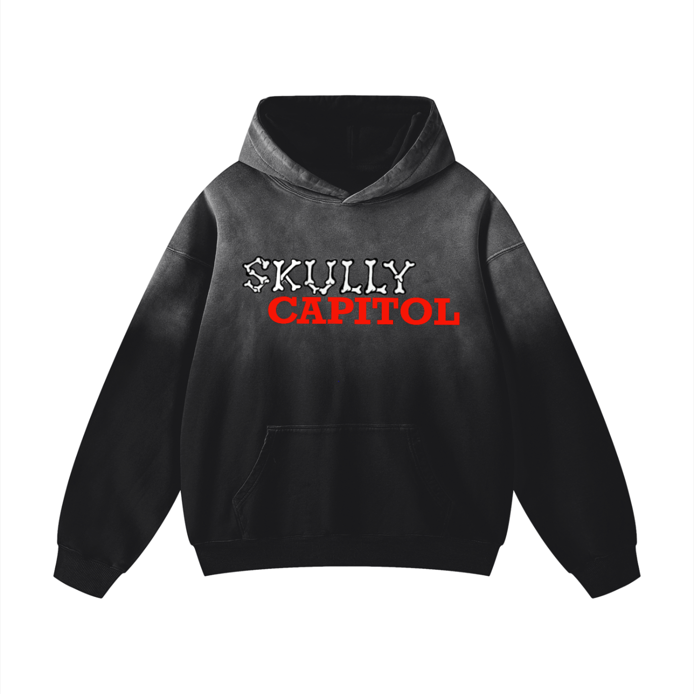 Skully Capitol “BORNSTAR” Sunfaded Oversize Hoodie