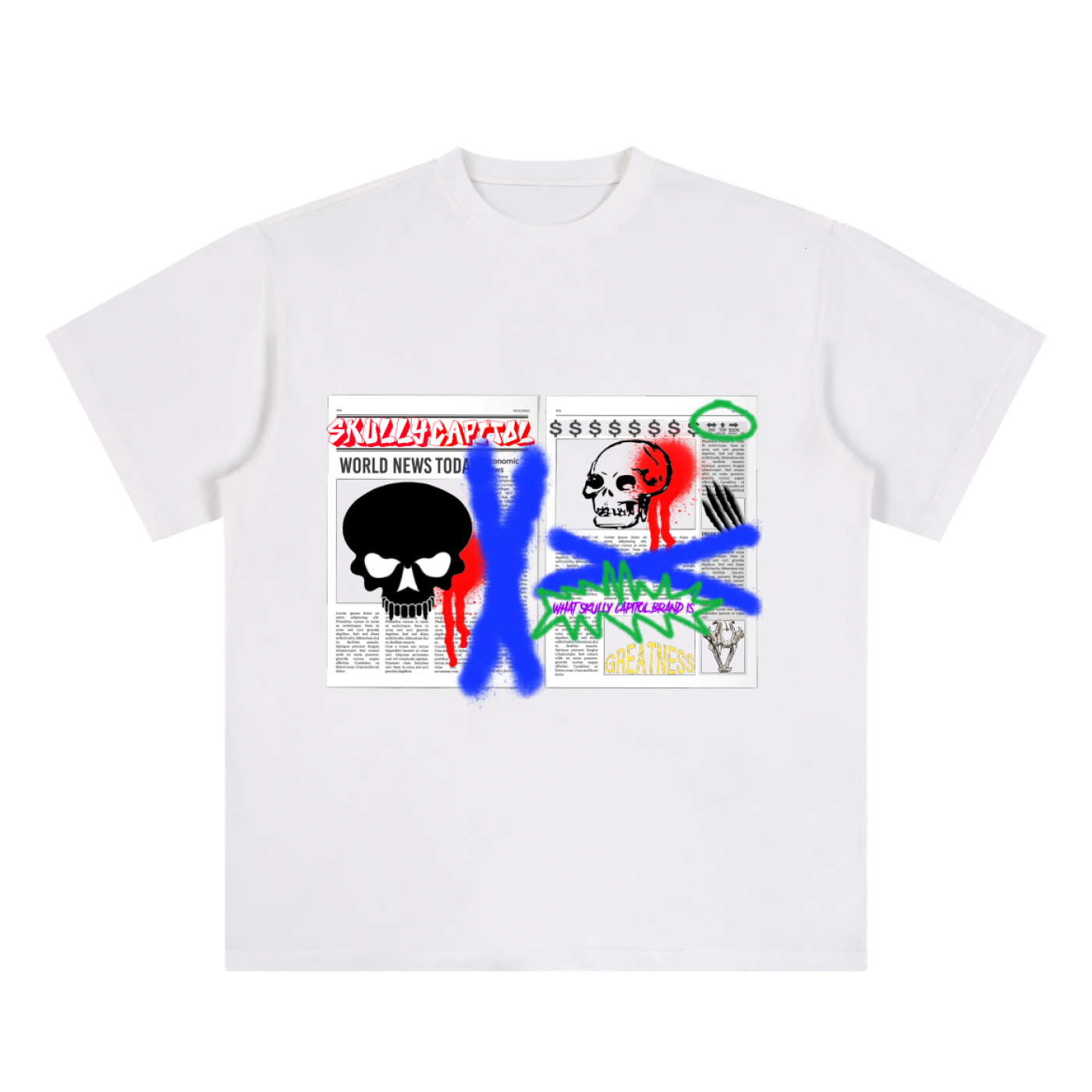 Skully Capitol “BREAKING NEWS” T-Shirt